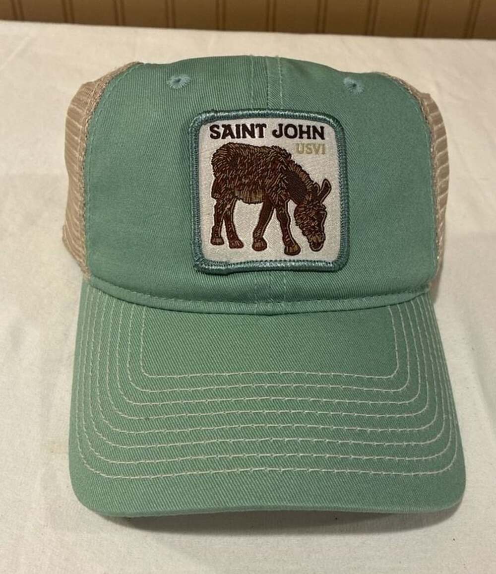 The Game Saint John USVI Donkey Patch Trucker Hat Greenstone GB880